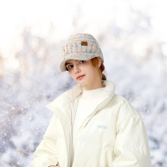 ✨ Clothirily Knit Beanie Women Grey Winter Warm Stylish Soft Stretch Cute Hats - Picture 7 of 7